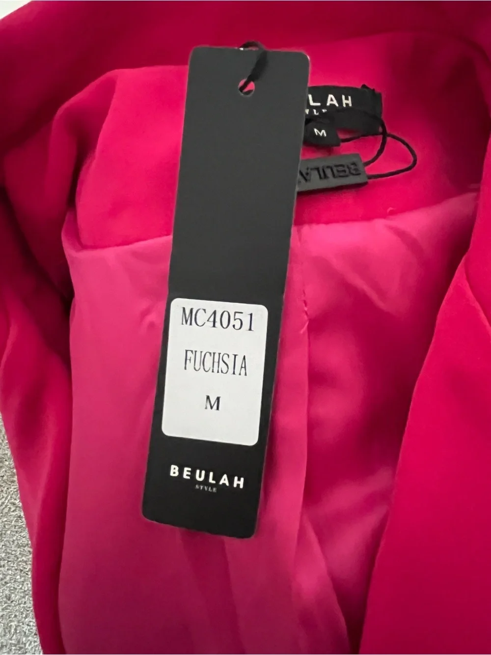 NWT Beulah Style Hot Pink Embellished Bow Jacket/Blazer Size Medium - Picture 16 of 16